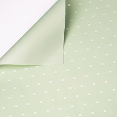Rollo de papel aluminio mini puntos - Verde
