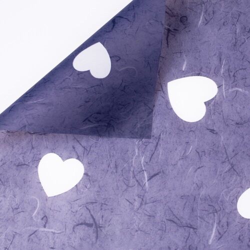 Heart pattern matte foil roll - Blue