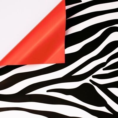 Zebra striped foil sheet - Red