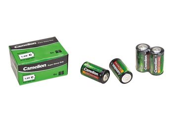 Batterie Camelion Baby R14 1.5v Vert 2-pack en métal taille (L / H / P) 2x4x5cm