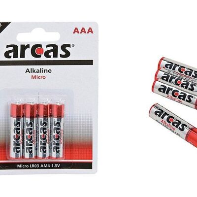 Batteria, 4 parti, micro AAA alcalina