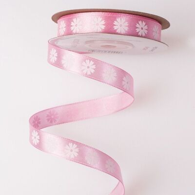 Florales Satinband 12 mm x 20 m - Rosa