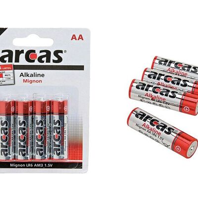 Batería, Mignon, AA, 4 piezas, alcalina, LR6, 1.5V