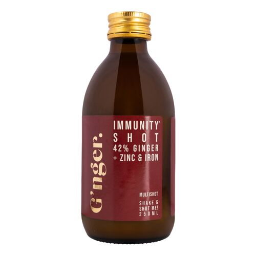 G'nger Immunity 42% Ginger | Organic | 250ml | gingershot