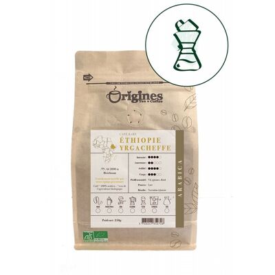 Seltener Bio-Kaffee - Äthiopien Yrgacheffe - 250 g Filter