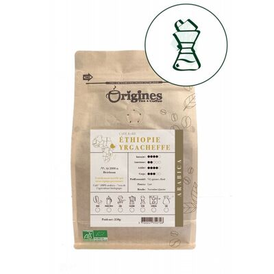 Café raro orgánico - Etiopía Yrgacheffe - filtro 250g