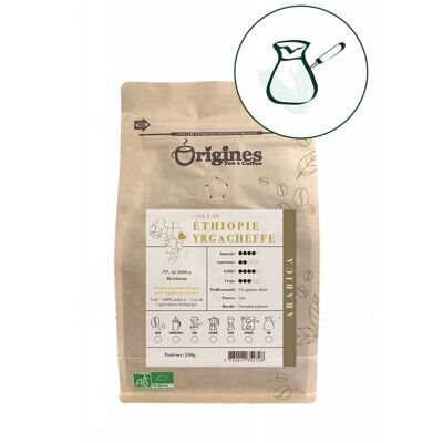 Seltener Bio-Kaffee - Äthiopien Yrgacheffe - Türkisch 250g