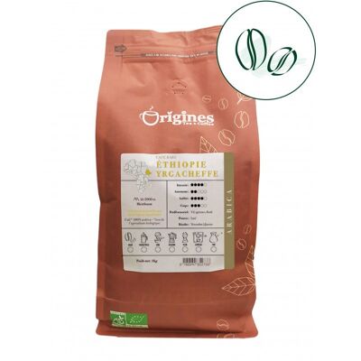 Café rare Bio - Ethiopie Yrgacheffe - Grains 1kg