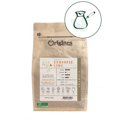 Seltener Bio-Kaffee - Äthiopien Limu - Türkisch 250g