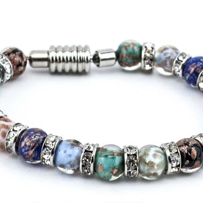 bracciale perle in vetro e cristalli (BR4006TM)