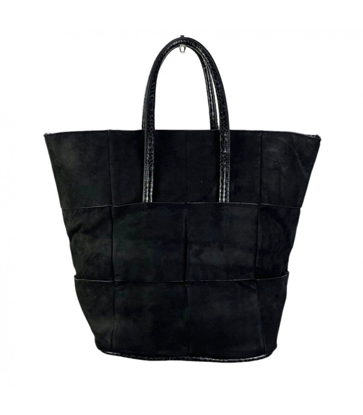 Große Samttasche mit großem Fassungsvermögen und quadratischem Design