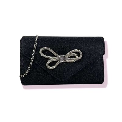 Shiny Clutch Bag with Bow for Women - Christmas Promo