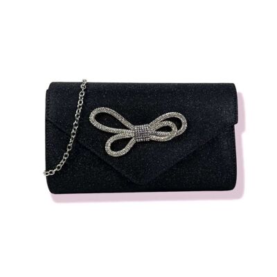 Pochette brillante avec nœud pour femme - Promo de Noël
