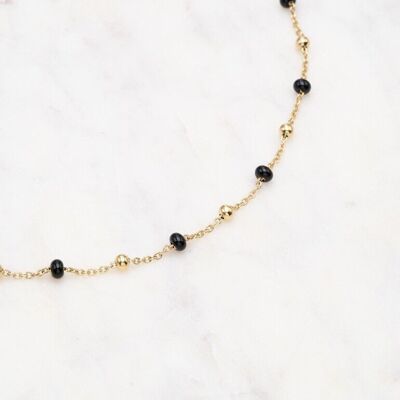 Carlina necklace - Black gold