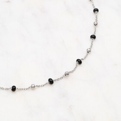 Carlina necklace - Black silver