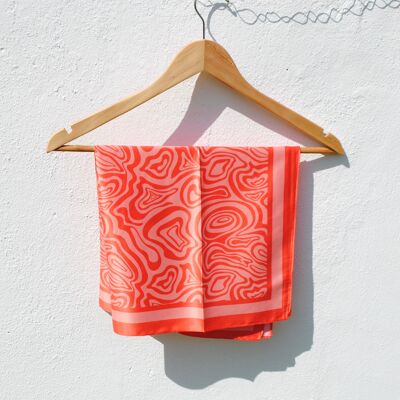 Orange waves scarf