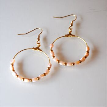 Boucles d'oreilles Carmen beiges