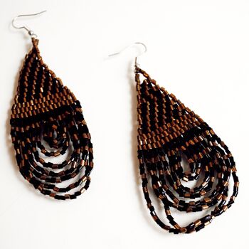 Boucles d'oreilles noires Manhattan 2