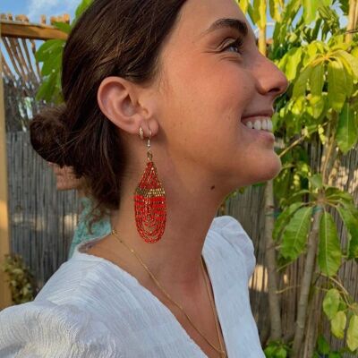 red Manhattan earrings