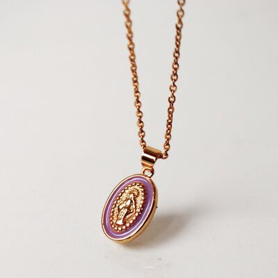 Collier Madone rose