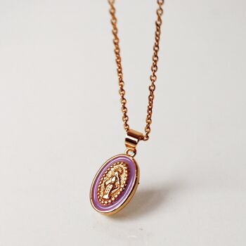 Collier Madone rose 1
