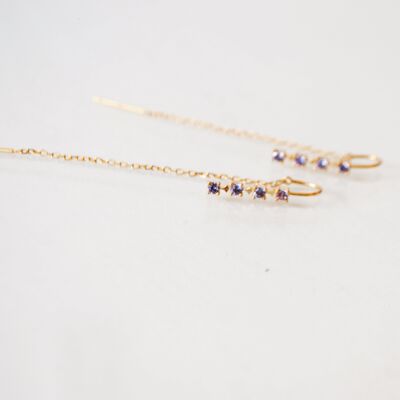 Purple Willow Earrings - Pair