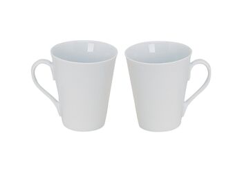 Mug en porcelaine blanche, 10 cm, 300 ml