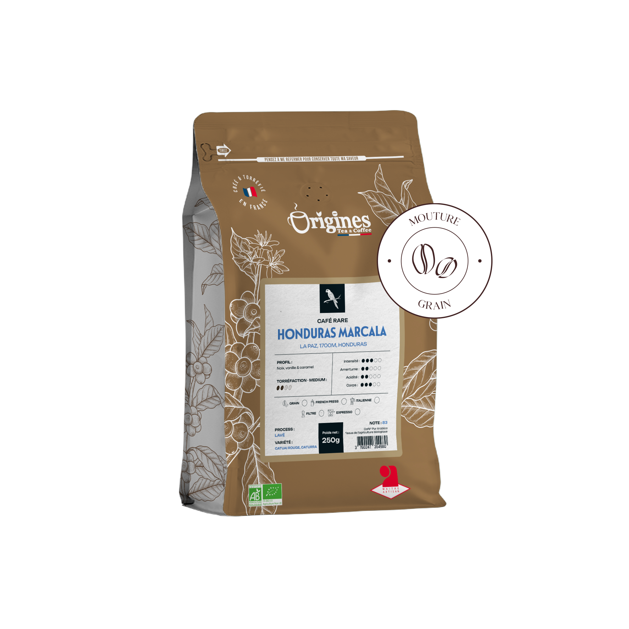 Rare Organic Coffee - Honduras Marcala - Beans 250g