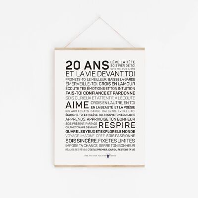 Poster 20 years - men's version - A2