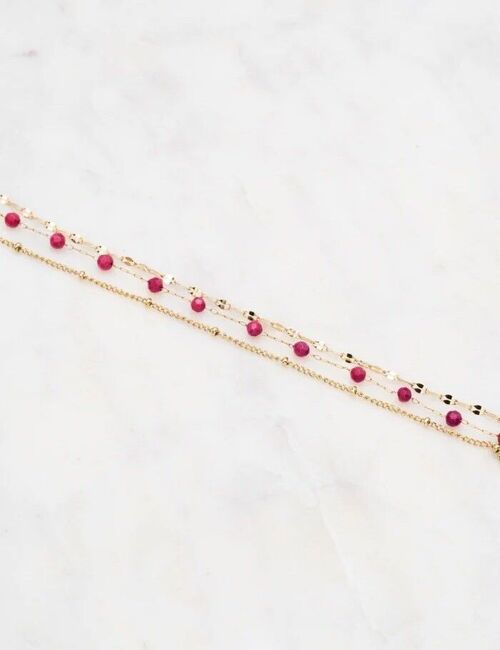Bracelet Noelle - Agate rose