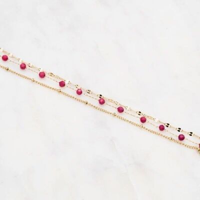 Bracelet Noelle - Agate rose
