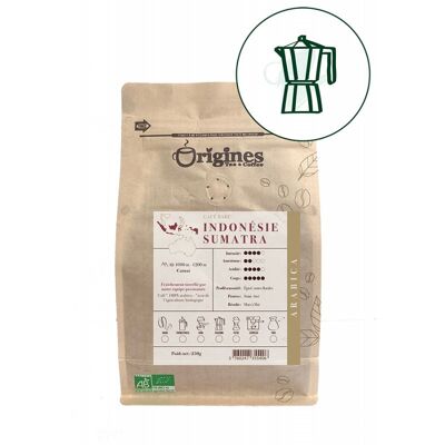 Caffè biologico raro - Indonesia Sumatra - Italiano 250g