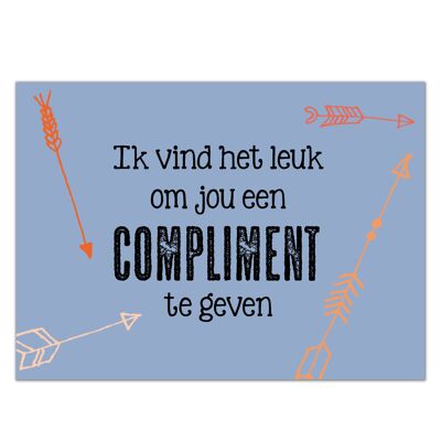 Carte postale "J'aime te complimenter"