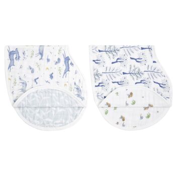 Lot de 2 bavoirs burpy aden + anais en mousseline de coton biologique 5