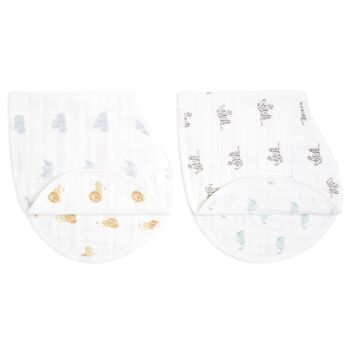 Lot de 2 bavoirs burpy aden + anais en mousseline de coton biologique 7