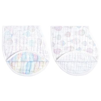 Lot de 2 bavoirs burpy aden + anais en mousseline de coton biologique 9