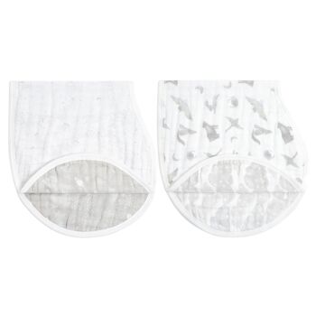 Lot de 2 bavoirs burpy aden + anais en mousseline de coton biologique 10