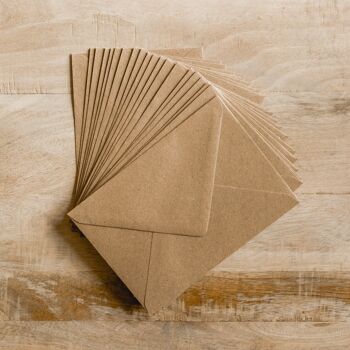 20 cartes de vœux dans un jeu comprenant des enveloppes en papier kraft, des cartes pliantes DIN A6 (UE = 4 jeux) 10