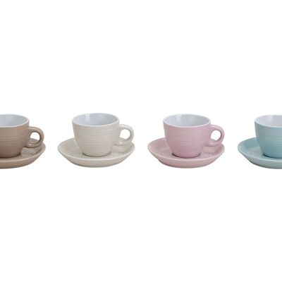 Taza de café expreso con plato, porcelana lisa, 4 surtidos, 5 cm 50ml