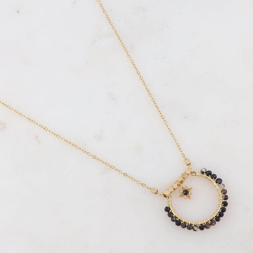 Noelia Halskette - Schwarzer Achat