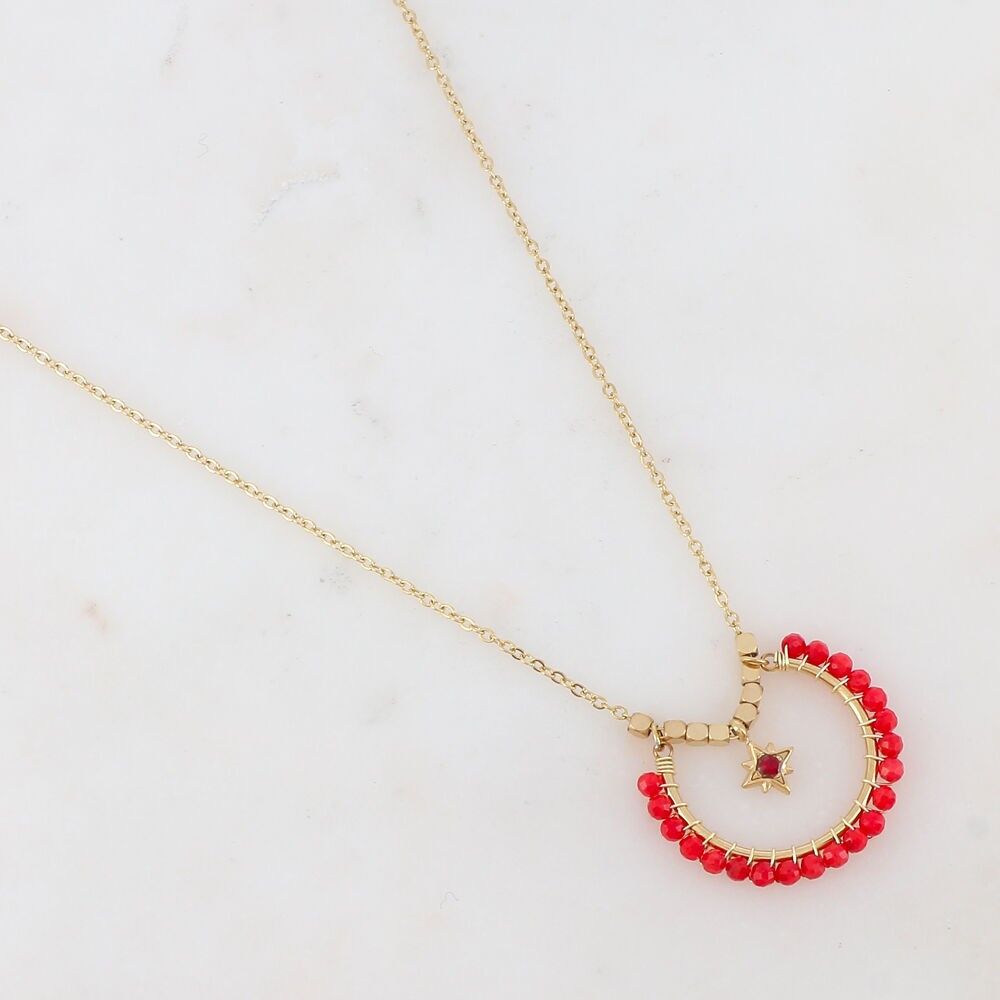 Halskette Noelia - Getönte Pflanzenkoralle