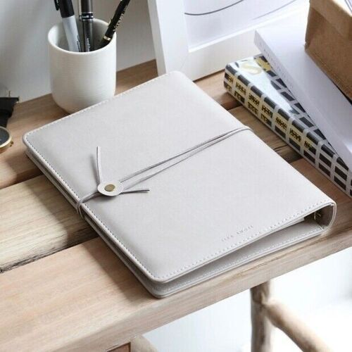 Grey Vegan Leather Refillable Notebook