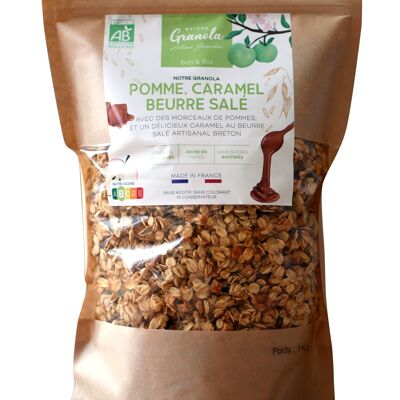 Granola 1kg caramel b.salé & Pommes _Muesli Croustillant