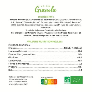 Granola 1kg caramel b.salé & Pommes _Muesli Croustillant 2
