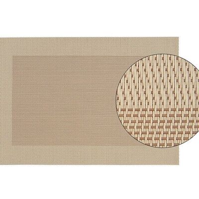 Plastic placemat, beige with border, (W / H) 45x30 cm