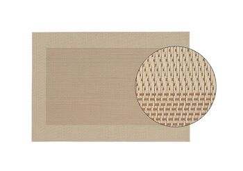 Set de table en plastique, beige avec bord, (L/H) 45x30 cm