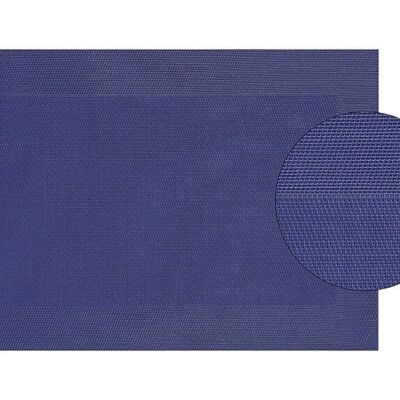 Placemat in blue, fine, made of plastic, W45 x H30 cm