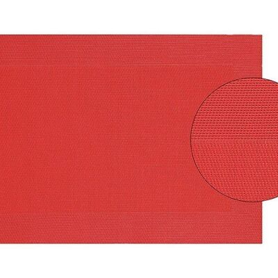 Set de table rouge, fin, en plastique, L45 x H30 cm
