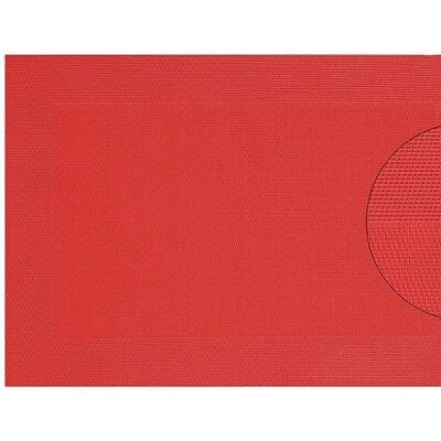 Set de table rouge, fin, en plastique, L45 x H30 cm