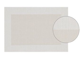 Set de table beige clair en plastique, L45 x H30 cm